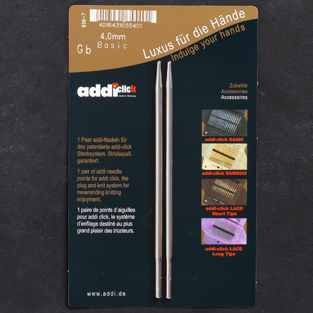 Addi Click Basic 4mm Misinalı Şiş Ucu - 656-7 - Hobium
